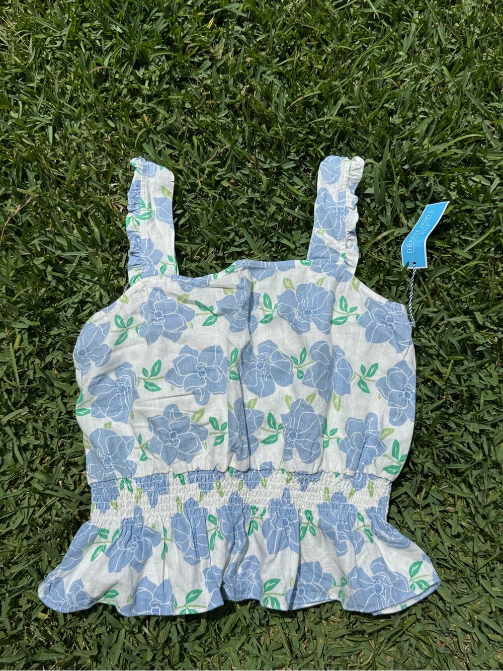 Draper James Smocked Peplum Tank